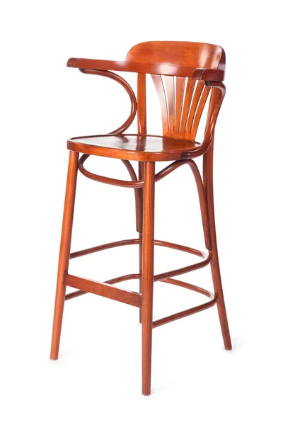 Single old wooden high chair — Stock Photo, Image