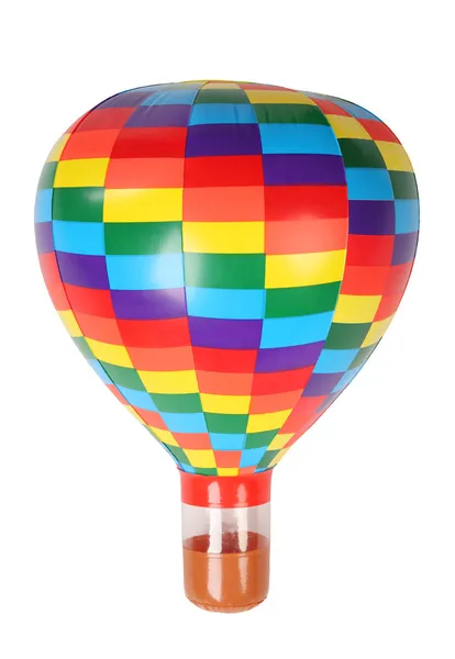 Wielobarwny balonu na ogrzane powietrze zabawka na białym tle — Zdjęcie stockowe