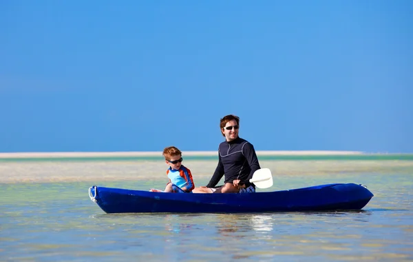Kayak père et fils — Photo