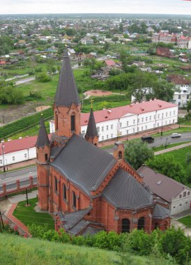 Catholic church in Tobolsk, Russia clipart