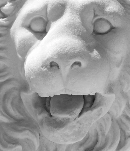 Medeltida lejonet statyn — Stockfoto