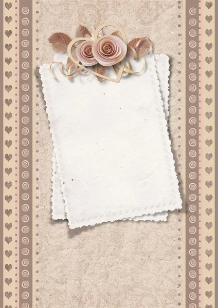 Cartão de saudação vintage para o Dia dos Namorados — Fotografia de Stock