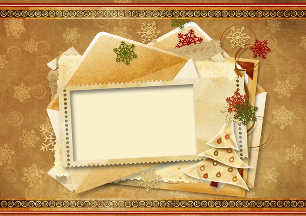 Cartão de felicitações do Vintage Holiday — Fotografia de Stock