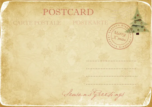 Vintage Christmas postcard — Stock Photo, Image