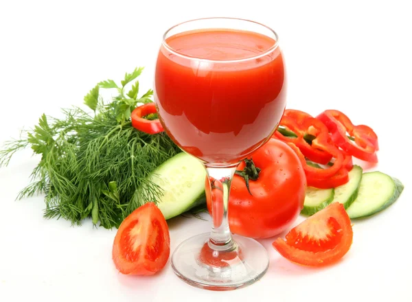 Verduras y jugos frescos —  Fotos de Stock