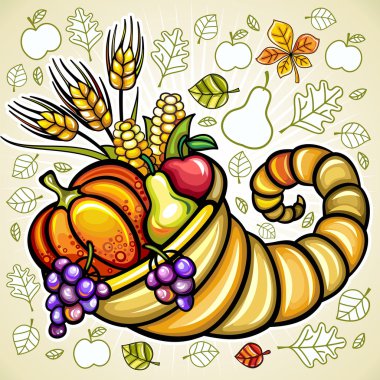 Thanksgiving theme 12 clipart