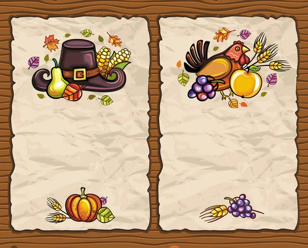 Thème de Thanksgiving 11 — Image vectorielle