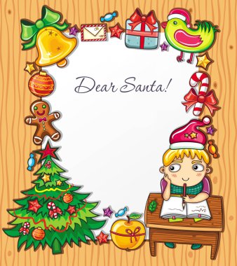 Letter to Santa Claus 6 clipart