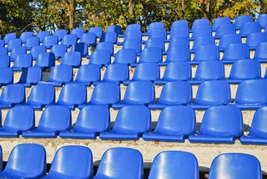 Seatrows in stadium clipart