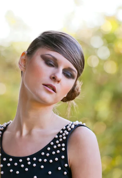 Caucasian girl portrait with makeup — Stock Photo, Image