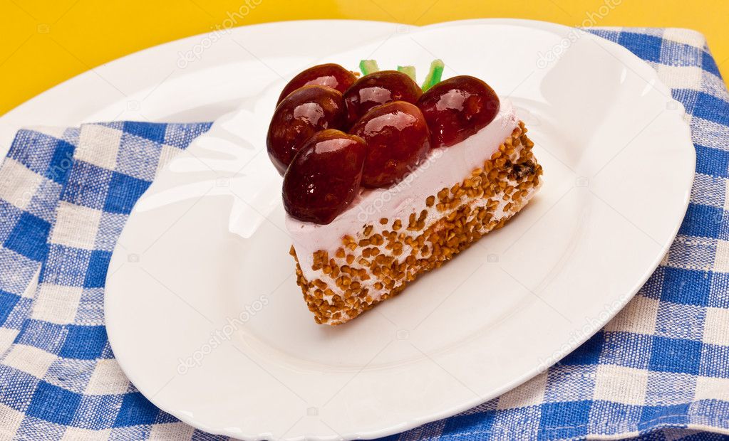 Fancy cake with grapes