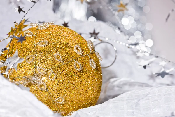 Goldene Weihnachtssterne — Stockfoto