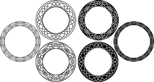 Keltischer Kreis gesetzt — Stockvektor