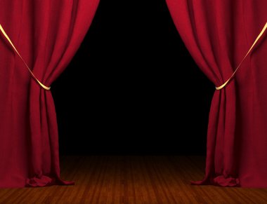 3d red curtain clipart