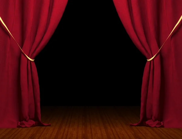 3d cortina vermelha — Fotografia de Stock