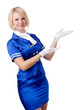 Beautiful stewardess. clipart