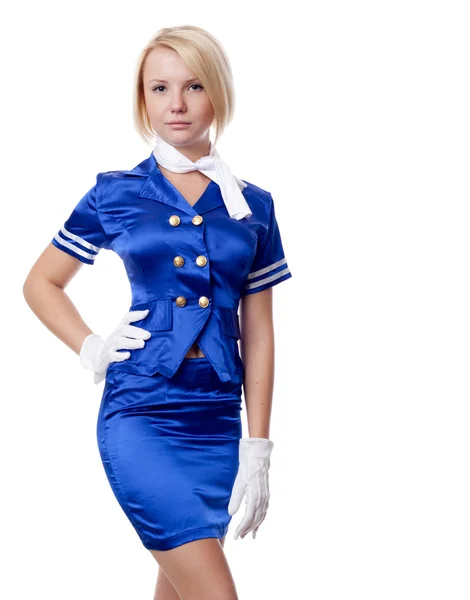 Szép stewardess. — Stock Fotó