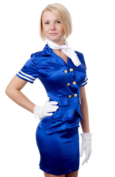 Mooie stewardess. — Stockfoto