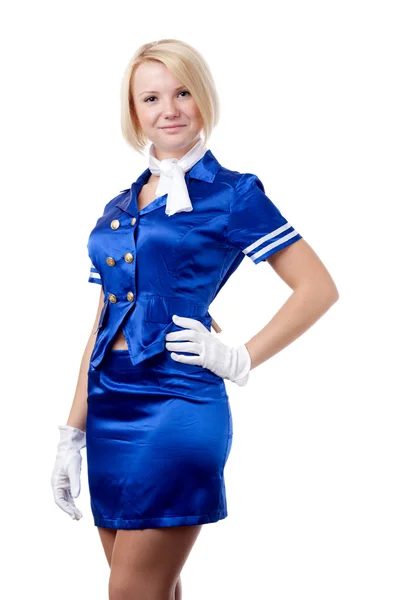 Mooie stewardess. — Stockfoto