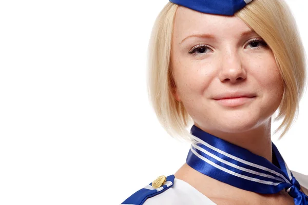 Портрет прекрасной стюардессы — стоковое фото