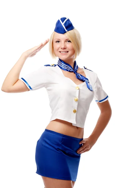 Portrait of beautiful stewardess Royalty Free Stock Images