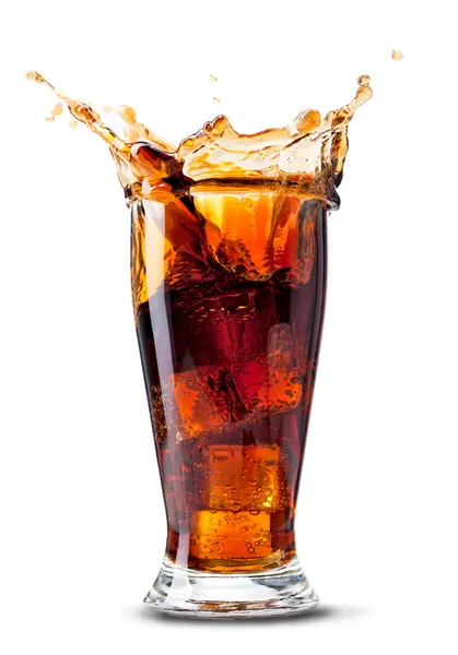 Cola splash — Zdjęcie stockowe