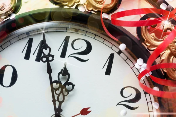 New year clock — Stock Photo, Image