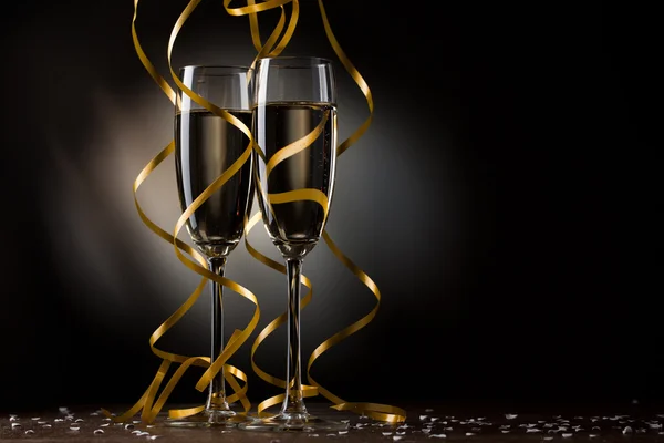 Coppia bicchiere di champagne — Foto Stock