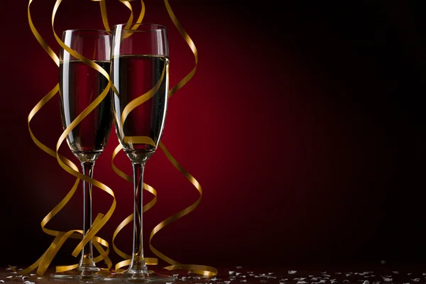 Coppia bicchiere di champagne — Foto Stock