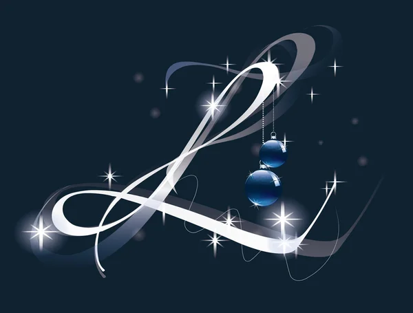 クリスマス デザインの装飾的な手紙 — ストックベクタ