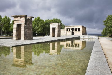 Temple Debod in the center of Madrid clipart