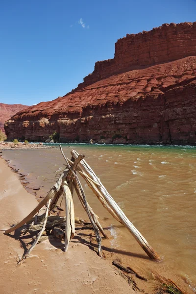 La construcción ritual de los Navajo — Foto de Stock