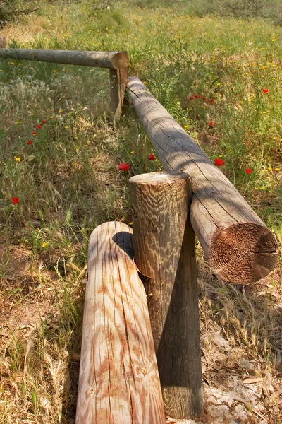 Timbered fence. — Stock Photo, Image