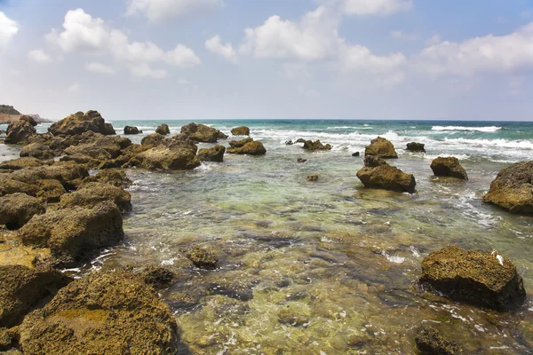 Akdeniz kıyılarında taşlı — Stok fotoğraf