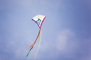 Kite on sea beach clipart