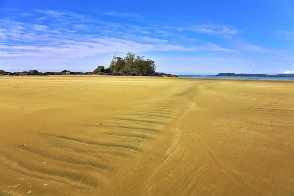 Playa del océano de arena en la isla Vancouver — Foto de Stock