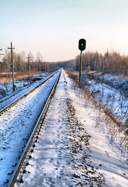 Winter landscape clipart