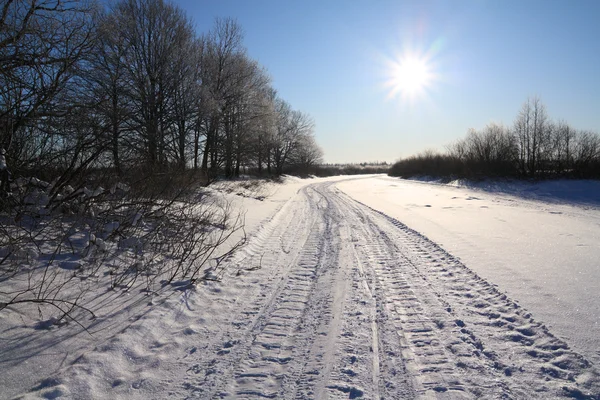 Winter road — Stock Photo, Image