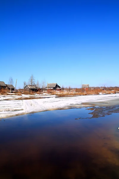 Is på floden — Stockfoto