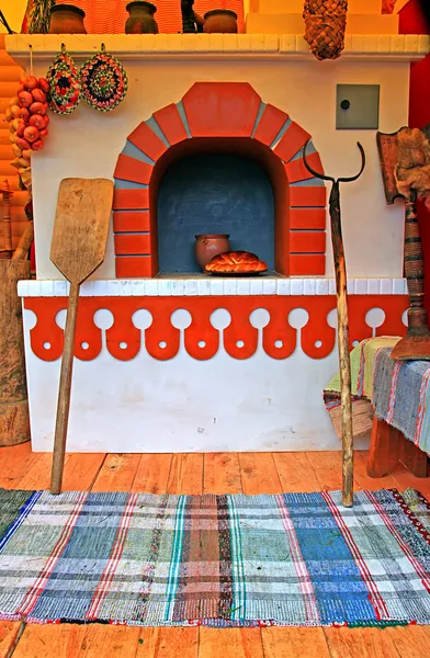 Decorative russian stove — Stock Photo, Image