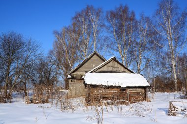 Winter landscape clipart