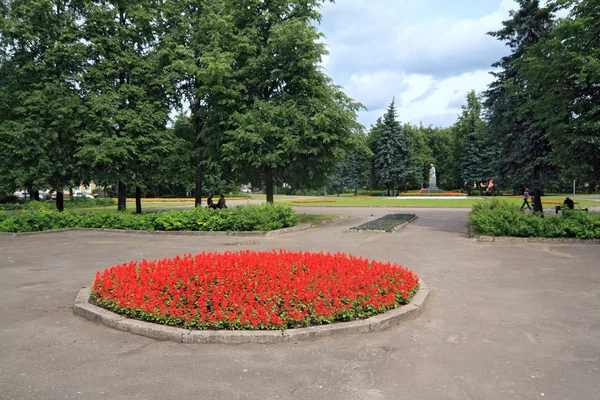 Trawnik w parku miejskim — Zdjęcie stockowe