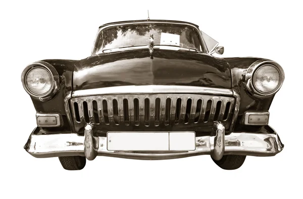 Ретро автомобиль на белом фоне — стоковое фото