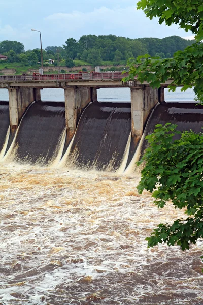 stock image Dam on river