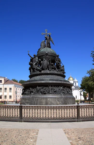 stock image Monument of the millennium to Russia in Great Novgorod