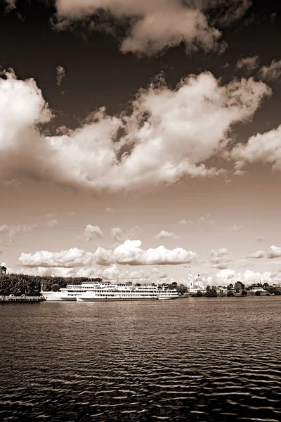 stock image Motor ship on pier