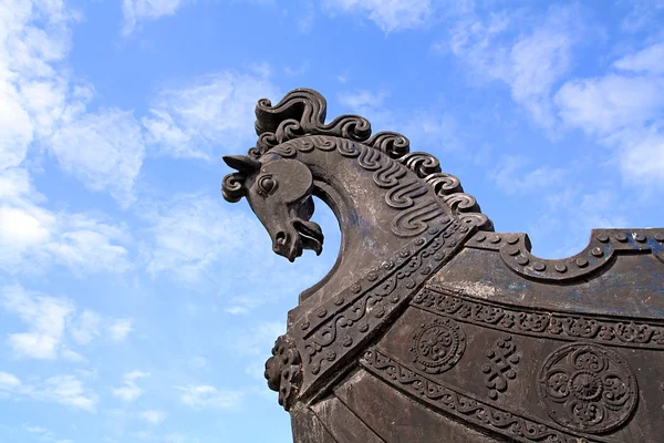 stock image Head of the horse on ship