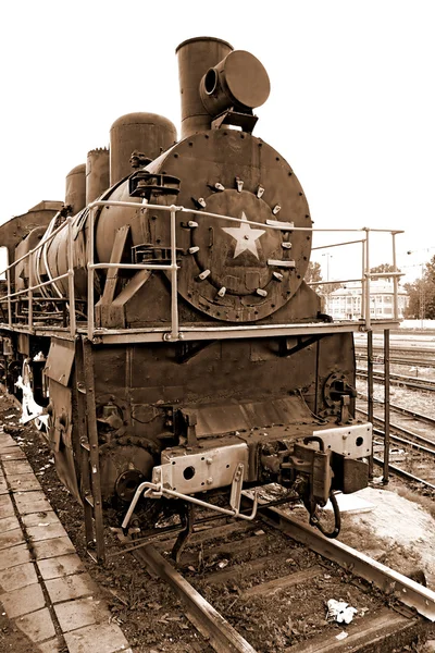 Vecchia locomotiva — Foto Stock