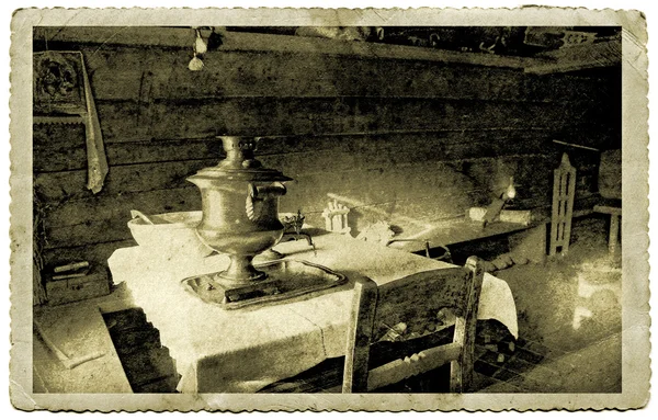 Ρετρό εσωτερικό στην παλιά φωτογραφία — Φωτογραφία Αρχείου
