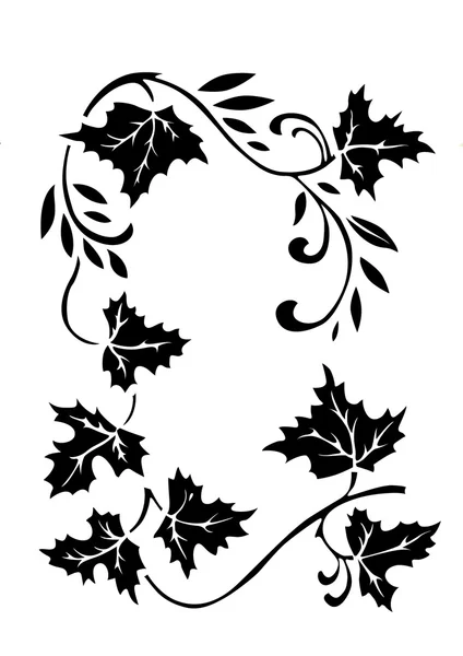 Herbst Ornament auf weißem Hintergrund — Stockfoto